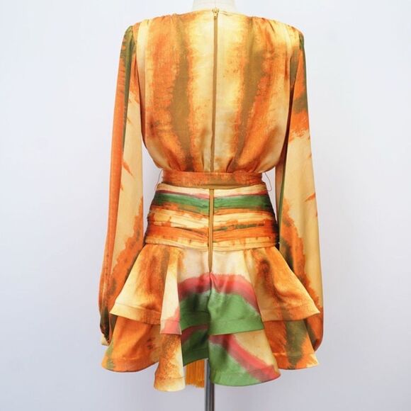 NWOT BRONX AND BANCO Bedouin Horizon Mini Dress  in orange - Picture 6 of 16